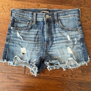 Express size 2 high rise shorts